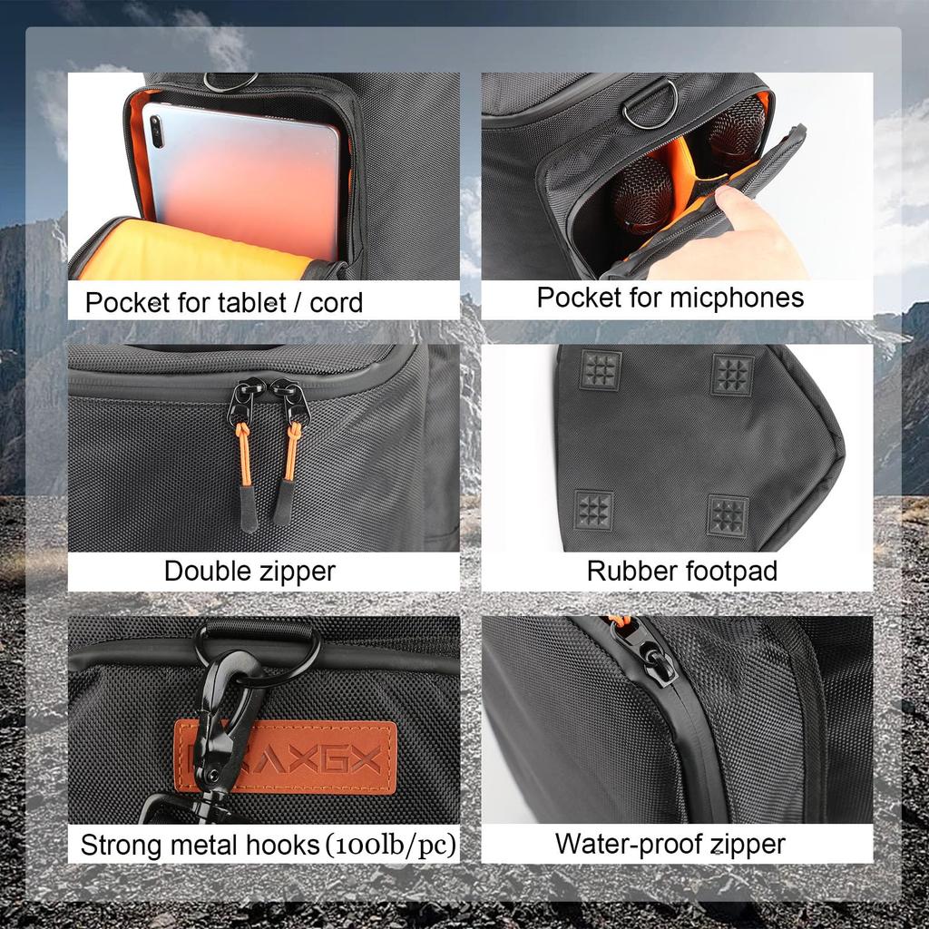 Carrying case shoulder bag for Bose S1/S1 Pro. Also stores accessories such as microphones, transmitters, tablets, and power cords.