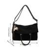 Brown Vintage PU Crossbody Bag Handbag Female Tote Bag Creative Suede Velvet Shoulder Bag  Outdoor