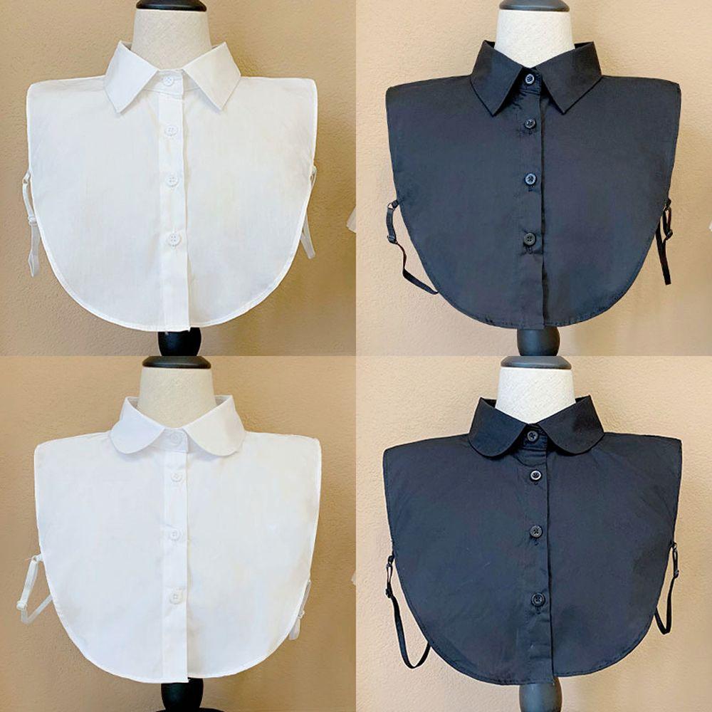 Round Neck Shirt Cravat Detachable Collar Shirt False Tie Fake Collar Blouse Lapel False Blouse Top