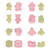 8-Piece Christmas Biscuit Molds Plastic Frosting Candy Fondants Push-type Moulds