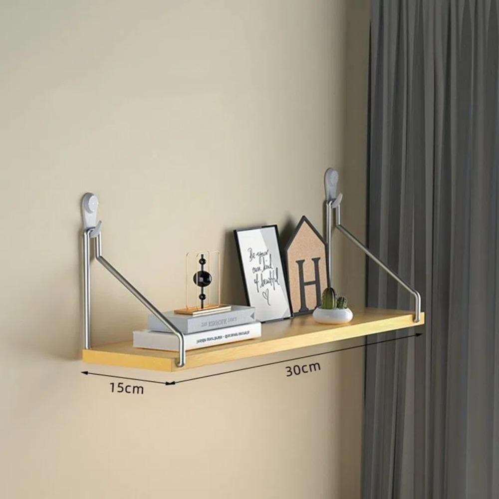 Wood Wall Storage Rack 30/40/50cm Wall Bookshelf Versatile Floating Shelf  Bathroom Room