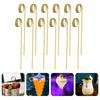 OUNONA 100pcs Cocktail Picks Star Sticks Bamboo Knot Picks Fruit Sandwich Party Supplies Bar Party BBQ Snacks Bamboo Skewers Club Sandwich Martini App