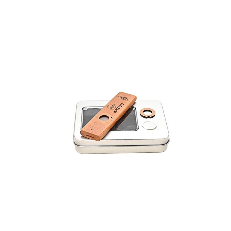 Mini-Holz-Kazoo mit Metallbox Gitarre Ukulele Begleitung Orff-Instrumente Flöte Harmonikas Für Musikliebhaber