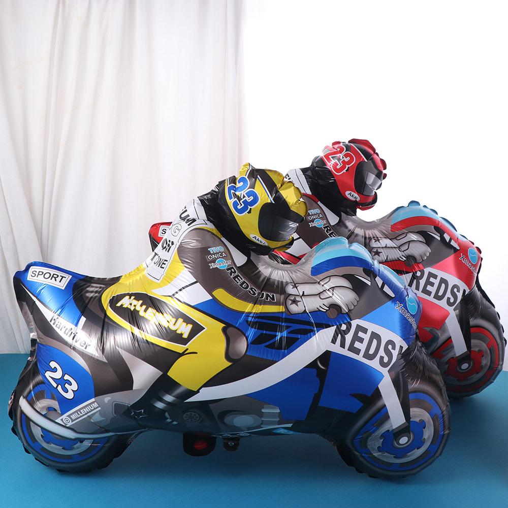 Thickened Racing Car Foil Balloons Red Blue Racing Theme Party Decorations  Holiday Decor