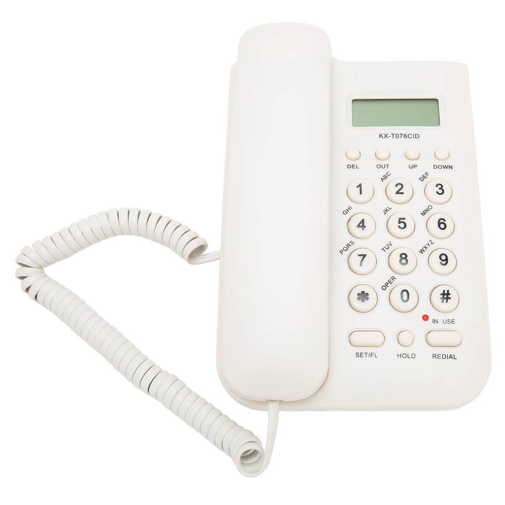 Tischtelefon Anrufer-ID Wandhalterung Minimalistisch Kabelgebundenes Haustelefon für Zuhause Hotel Telefonleitung