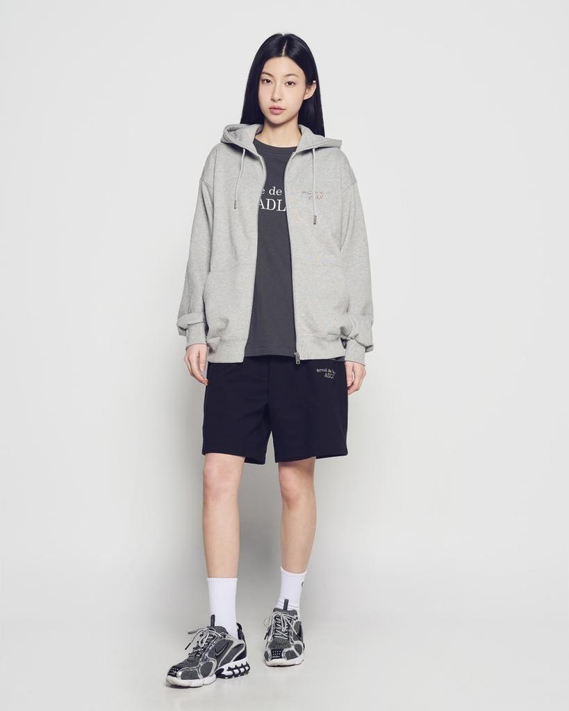 Mixed Thread Hoodie Zip Up (2 Color)