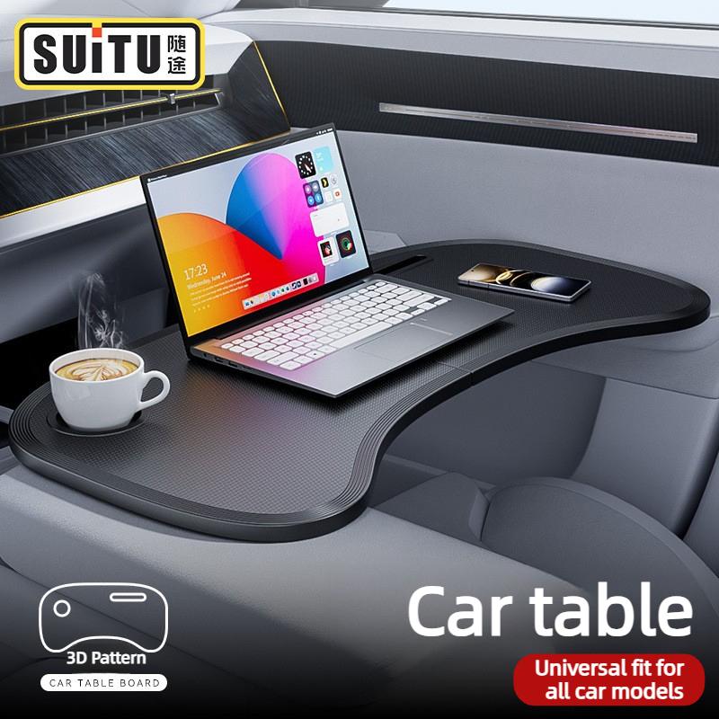 Foldable Car Tray Dining Table Universal Car Travel Laptop Office Desk Phone Stand Cup Holder Beverage Tray Rack for Tesla M3/Y