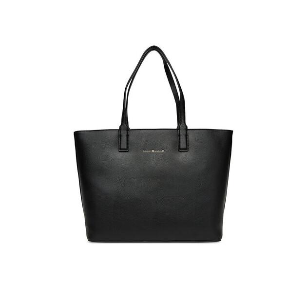 Handbag Tommy Hilfiger Th Logotape Tote AW0AW17449 Black