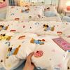 Winter Thickened Milk Fleece Bed Four-piece Set New Coral Fleece Flannel Single Quilt Cover Bed Sheet Three-piece Set Bedding
