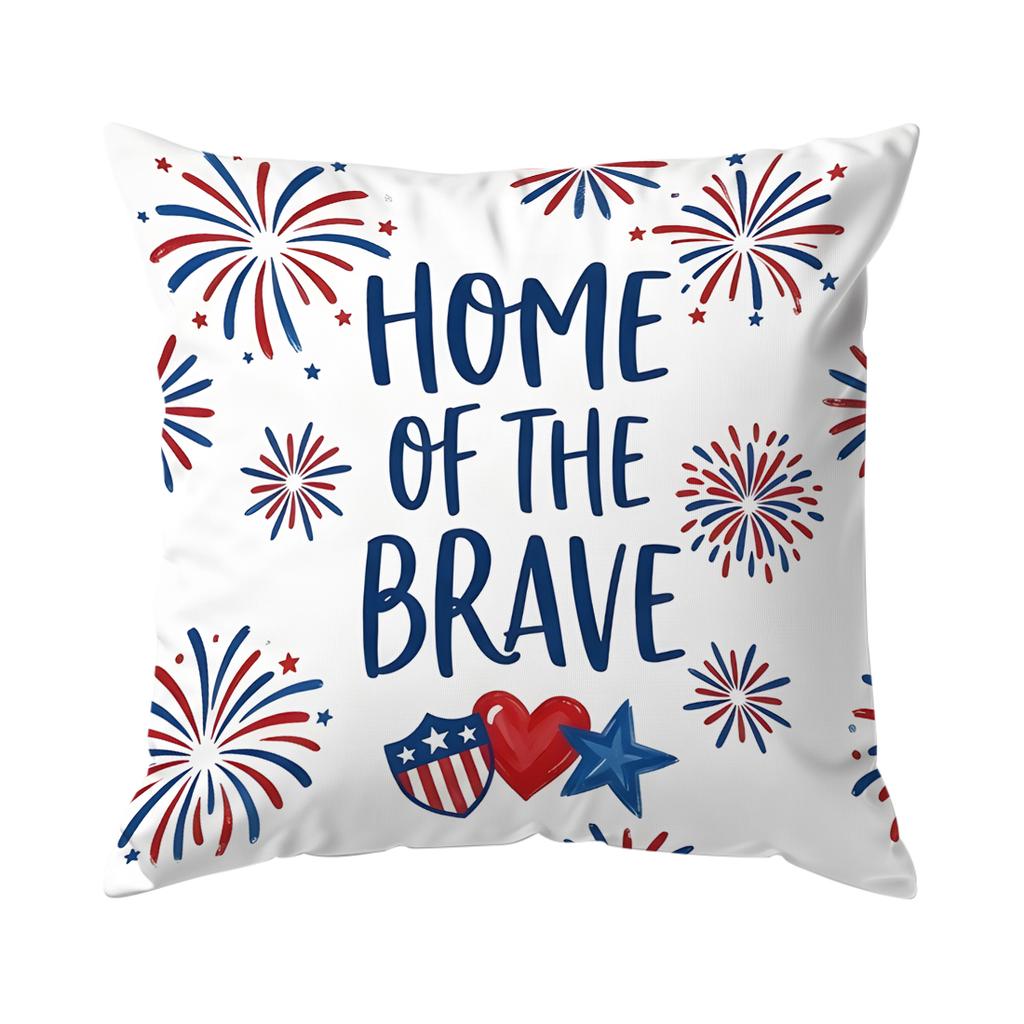 1/4pcs American Independence Day Theme Cushions Pillowcase Polyester Cushion Cover Throw Pillow Pillowcover Home Car Sofa Decor