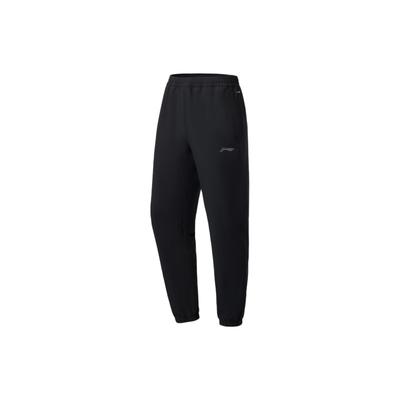 Li Ning Running Series Reflecterende Waterafstotende Sportbroek met Boorden Heren Broek Zwart AYKS045-2