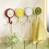 4PCS Sticky Hook with 360° Rotation Design Hook Strong Adhesive Stable Base Wall Hook for Towels Clothes Kitchen Utensils