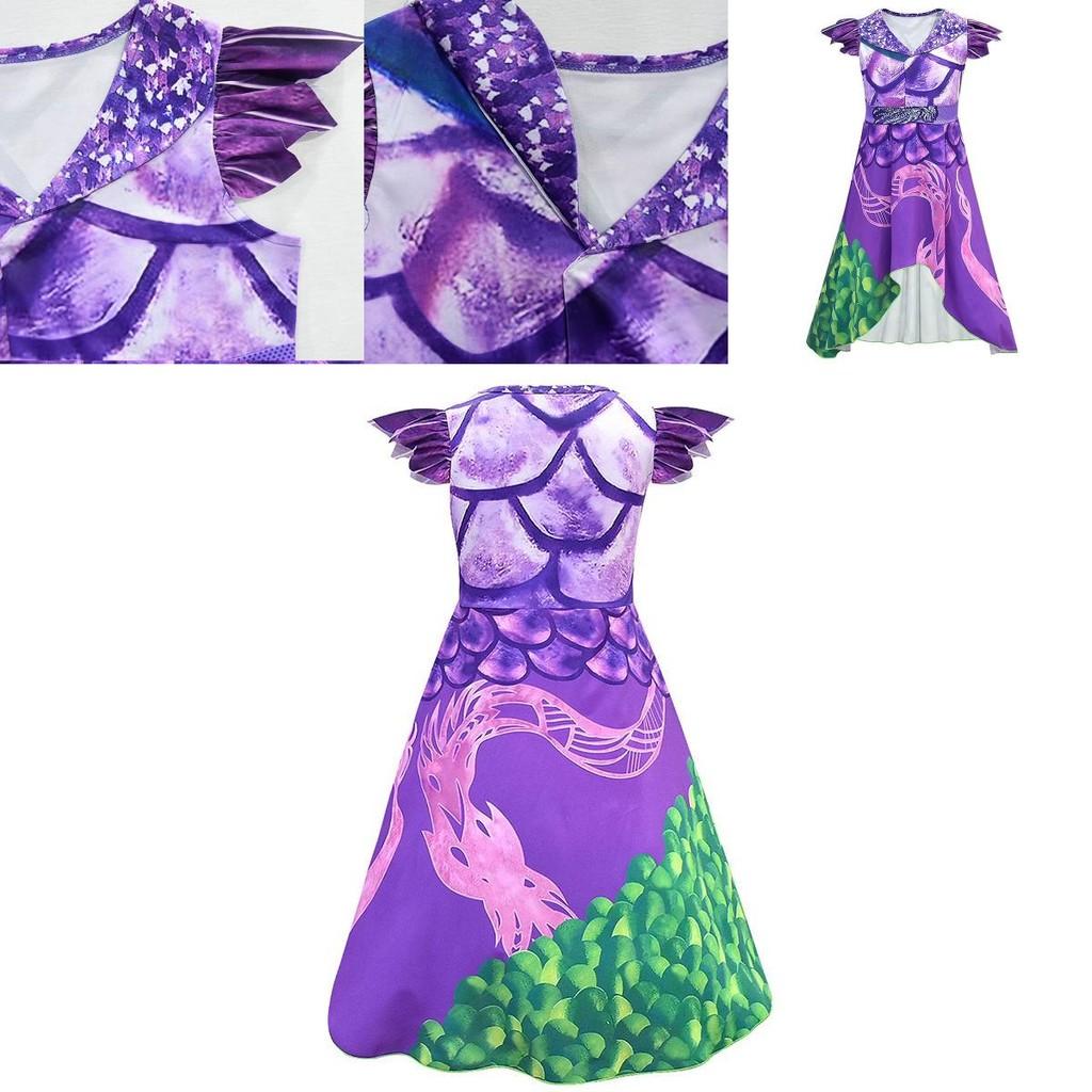 Comfortable And Charming Descendants 3 Mal Fancy Dress Soft Breathable And Ideal For Parties