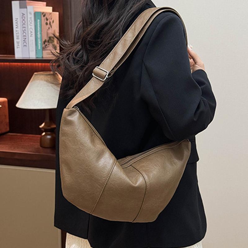 Yogodlns Vintage Crossbody Bags for Women Large Capacity Luxury Handbags Solid Soft Shoulder Bags Female Casual Travel Hobos Bag