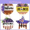 American Independence Day Wooden Welcome Sign Decorative Lighted Home Decor