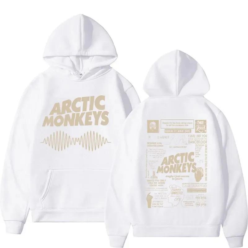 Retro Arctic Monkeys Music Tour Double Sided Print Hoodies Men Women Sweatshirt Oversized Y2K Hoodie Streetwear