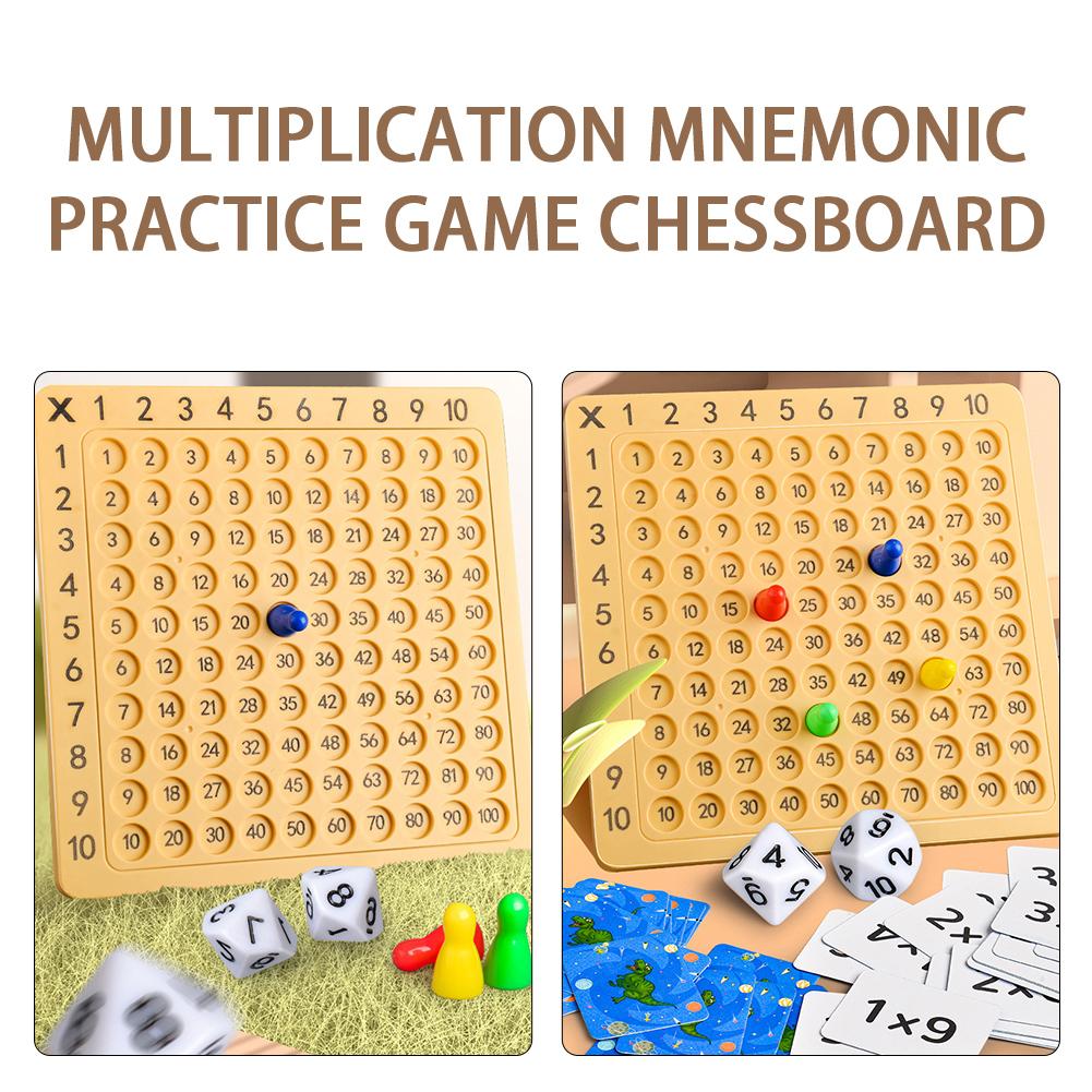 Wooden Montessori Multiplication Board Game Montessori Math Learning Toy Kids Educational Toy for Children