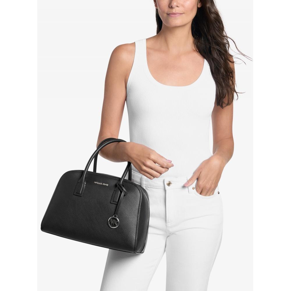 Michael Kors Ashton Medium Satchel Black 35f6s9qs6i1