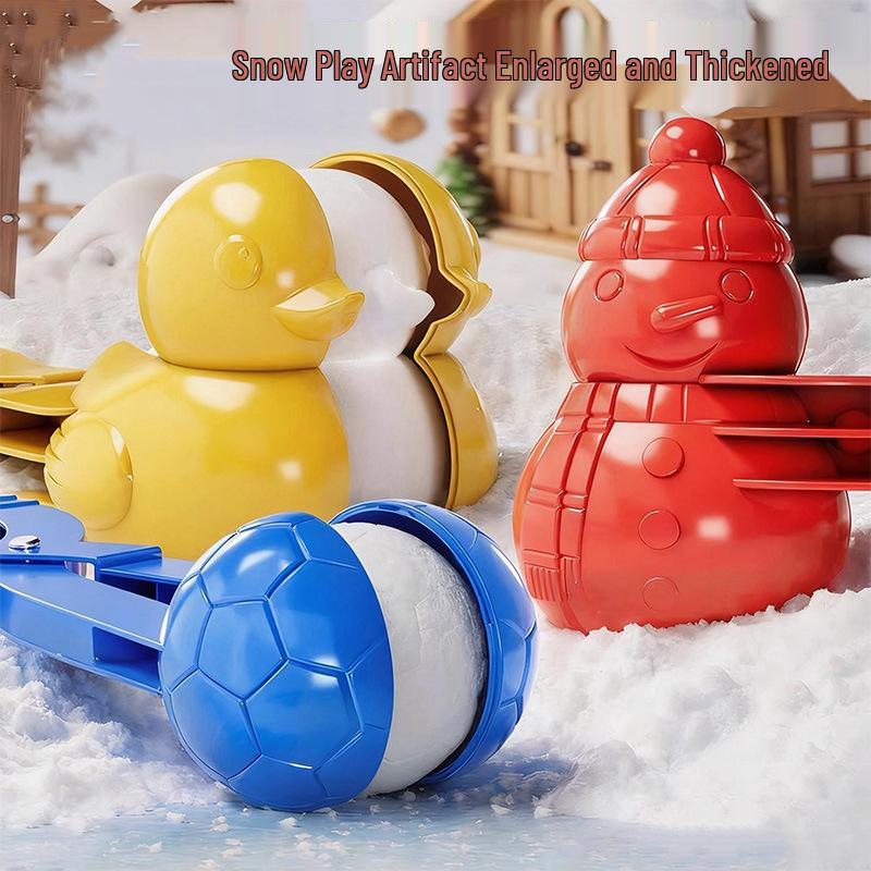Kids  Snowball Maker Toy - Heart & Duck Mold for Snow Play and Snowball Fights