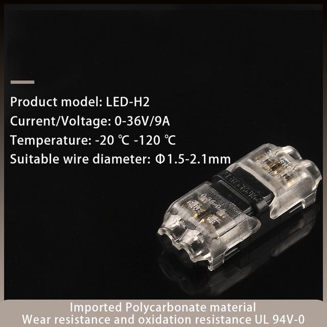 T/H-Type Single/Double Wire Insulation Displacement Quick Connect Clamp, Push-In Style.