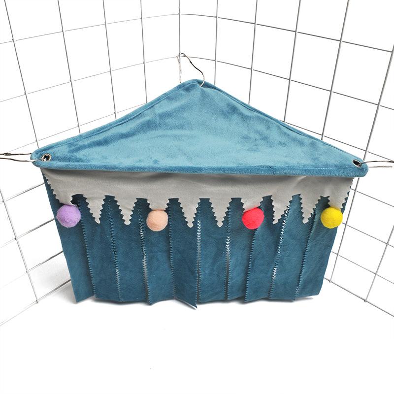 

Гамак для крыс, клетка для мелких домашних животных, аксессуары для хомяка, палатка, спальный мешок, подвесная морская свинка, еж, кролик, игрушки синий