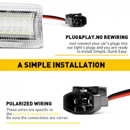 LED Door Courtesy Light For Toyota Lexus GS-Series Accessories 2pcs