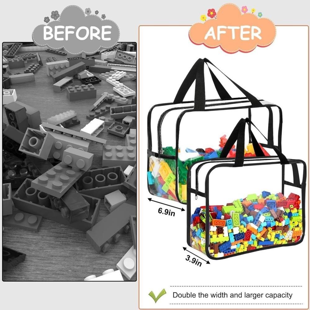 Transparent Travel Toiletry Bag Waterproof Thickened PVC Makeup Bag Large Capacity Zipper Storage Organizing Bag Toys Storage