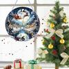 2D Flat DIY Xmas Diamond Painting Clock Pendant Acrylic Special Shape Irregular Shaped Drilling for Living Room Decoration