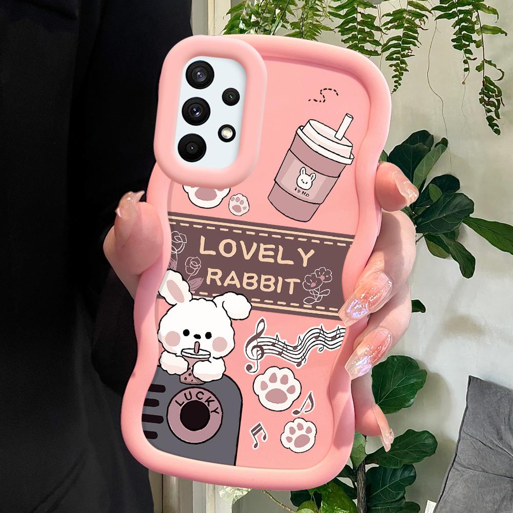 

М який силіконовий чохол Macaron Phone Case з малюнком Big Wave Edge Протиударний захисний гумовий чохол для Samsung Xiaomi Poco Redmi Redmi Note 14 Pro 5G рожевий