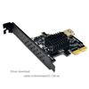 ChenYang 2-Port USB 2.0 & USB 3.1 Gen 2 Type-E Front Panel Socket - PCI-E 2X PCI Express Expansion Card Adapter.