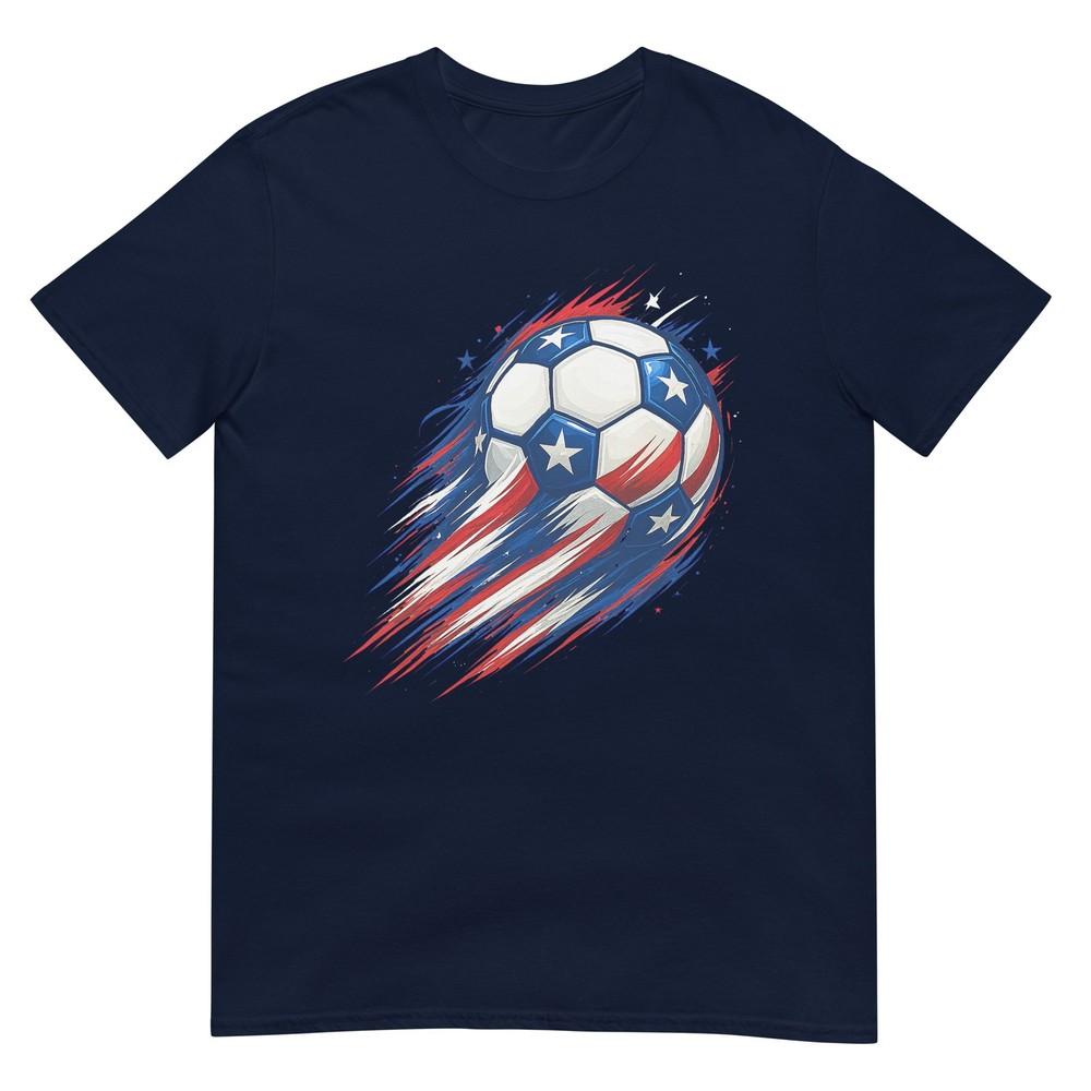 Retro Soccer 4th Of July Gifts Patriotic Red White Blue Boys TShirt S