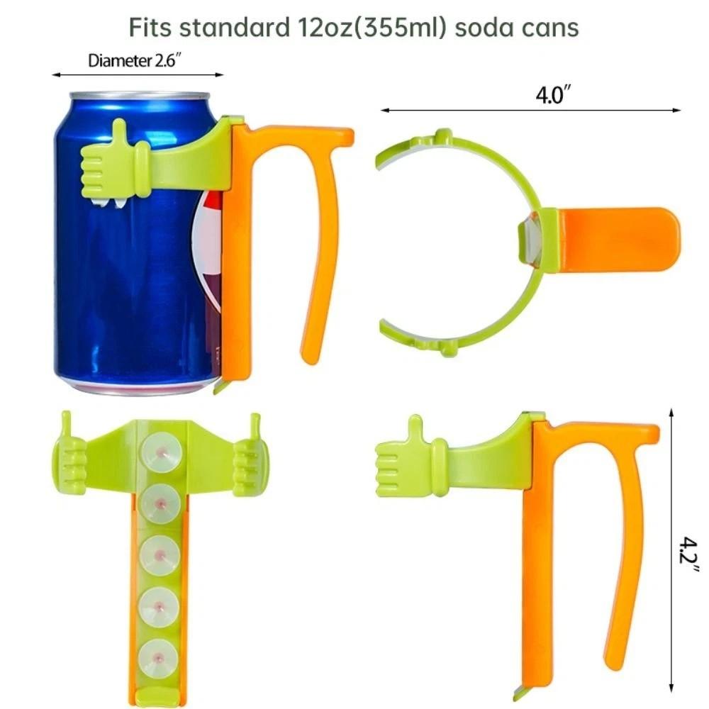 Foldable Design Soda Can Covers Portable Reusable Jar Cap Set Leak Proof Comfortable Grip Soda Can Holder with Lid
