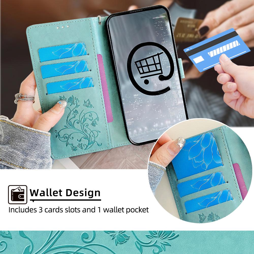For vivo X100 5G Wallet Case Butterfly Imprinted PU Leather Wrist Strap Phone Cover