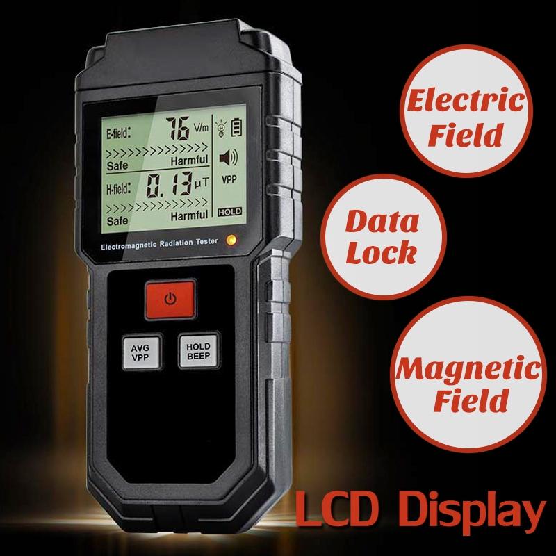 New 5Hz-3500MHz Electromagnetic Counter Digital Dosimeter Handheld Field Radiation Tester LCD Detector Measurement for Computer Phone