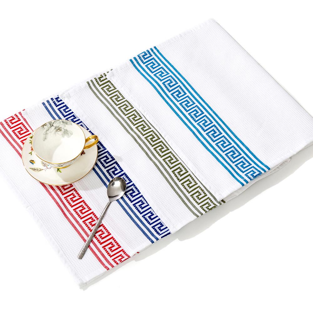 Colorful Absorbent Kitchen Towel - Soft, Large, Thick Polyester-Cotton Tea Towel for Multi-functional Use