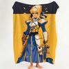 Game F Fate G Grand O Order  Flannel  Blanket Suitable for Sofa Living Room Bedroom