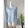 Western Style New Fashion Casual Loose round Neck Long sleeves Shirt Top Loose Long Sleeved Top