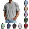 Men's Casual Lightweight Zipper-Front Short-Sleeve Top
