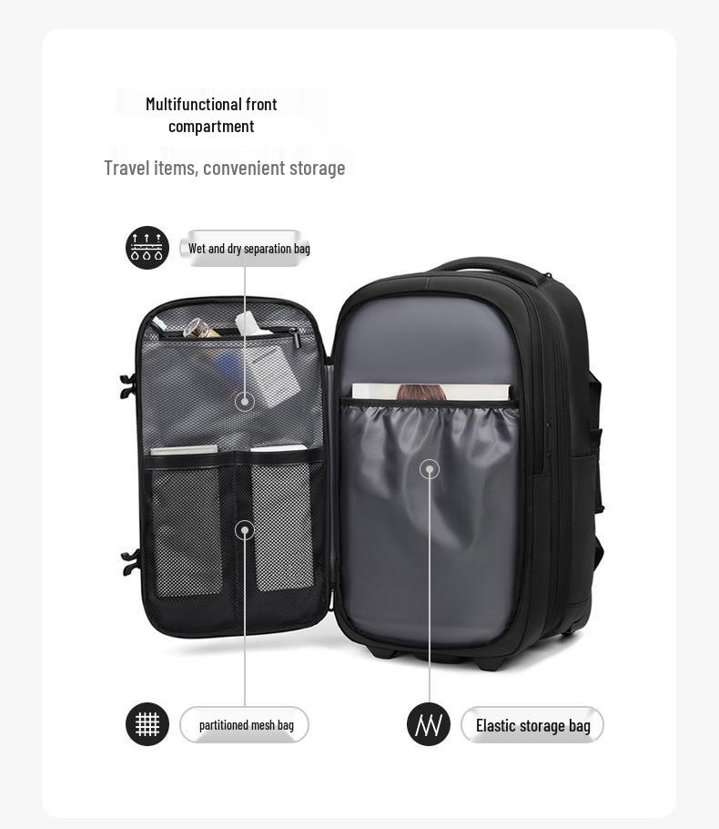 Popular Large Capacity Rolling Duffel Bag: Anti-Theft, Waterproof, Vacuum Compression Travel Suitcase Backpack