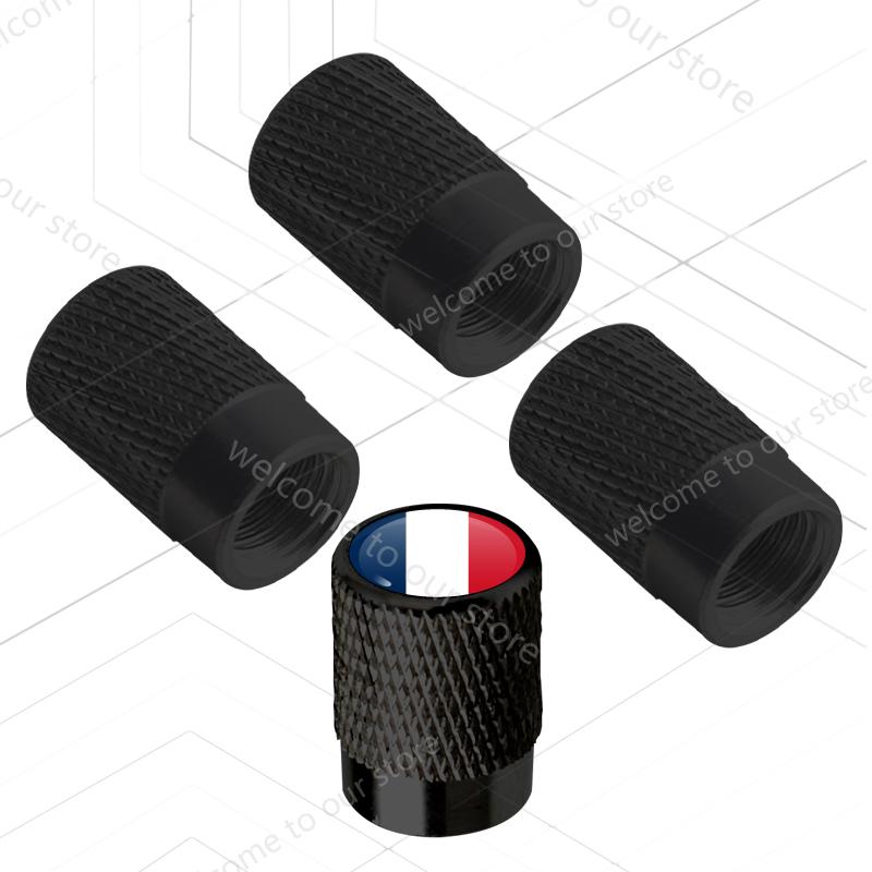 4 Stuks/Set Voor Frankrijk Italië Duitsland Spanje Nationale Tricolore Vlag LOGO Badge Motorfiets Auto Wiel Band Ventieldoppen Bandstamhoezen