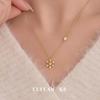 Autumn/Winter S925 Sterling Silver Snowflake Necklace – Korean Style Light Luxury Clavicle Chain for Women