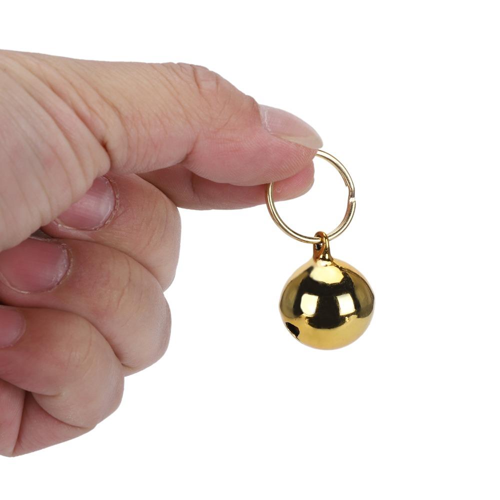 2pcs Gold Silver Tone Dog Hanging Bell Glossy Finished Pet Decorative Charm  Pet Hanging Decoration