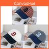 Korean Fashion Plaid Embroidered Baseball Cap With Breathable Cotton Material For Outdoor Use