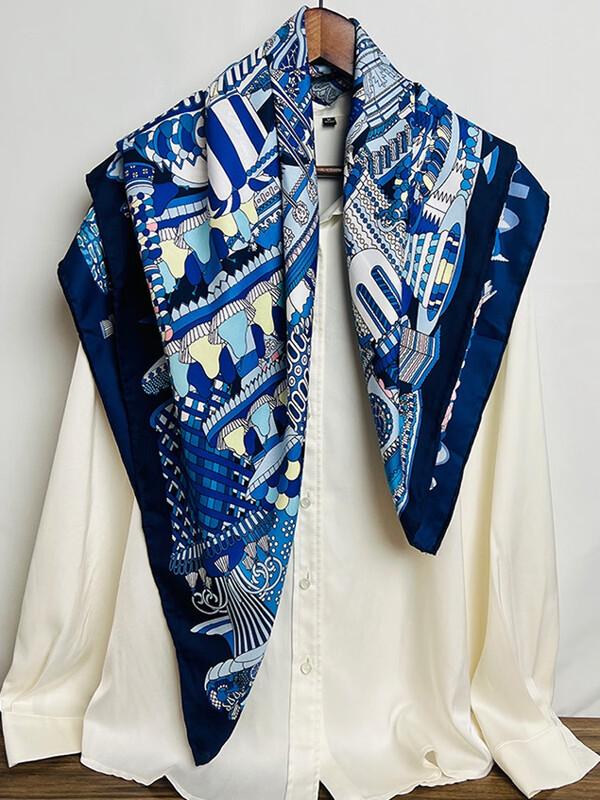 Siyutang Twill Satin Large Square Scarf