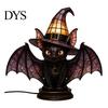 Witch Hat Lamp Lamp, Stained LED Light, Halloween Table with Warm Glow, Gothic Bedroom Decor Night Light for Mantel Bookshelf Entryway Party
