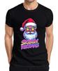 SKIBIDI RIZZMAS Santa Claus Neon Glasses Retro 80s Party Funny Men's T-Shirt