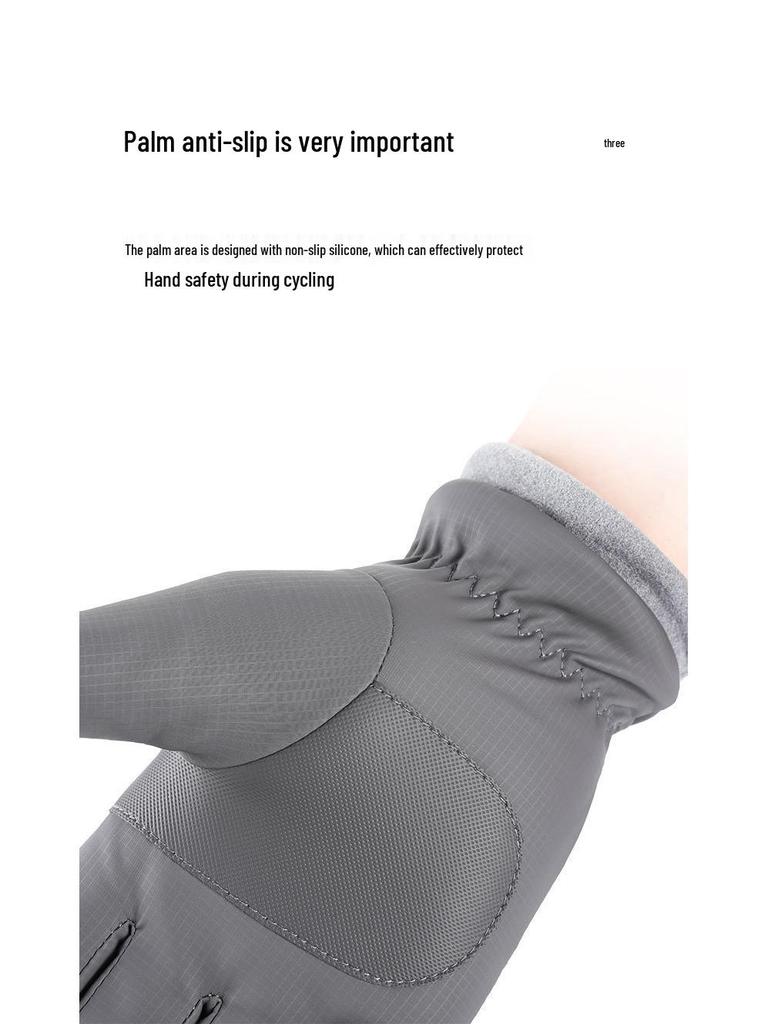 Men's N701 Winter Warm Fleece-Lined Anti-Slip Touchscreen Gloves for Skiing & Cycling