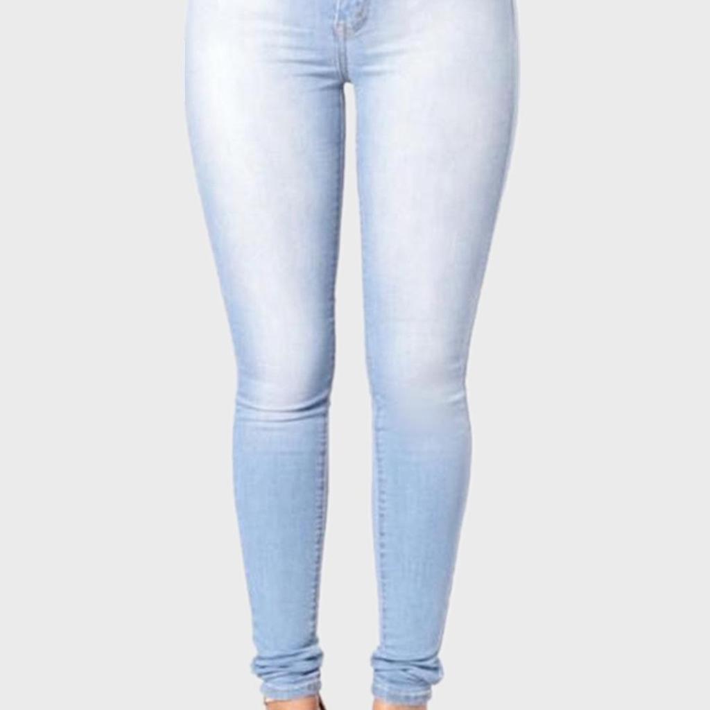 European Station Autumn Solid Color Plus Size Women's Hip-hugging Pencil Jeans