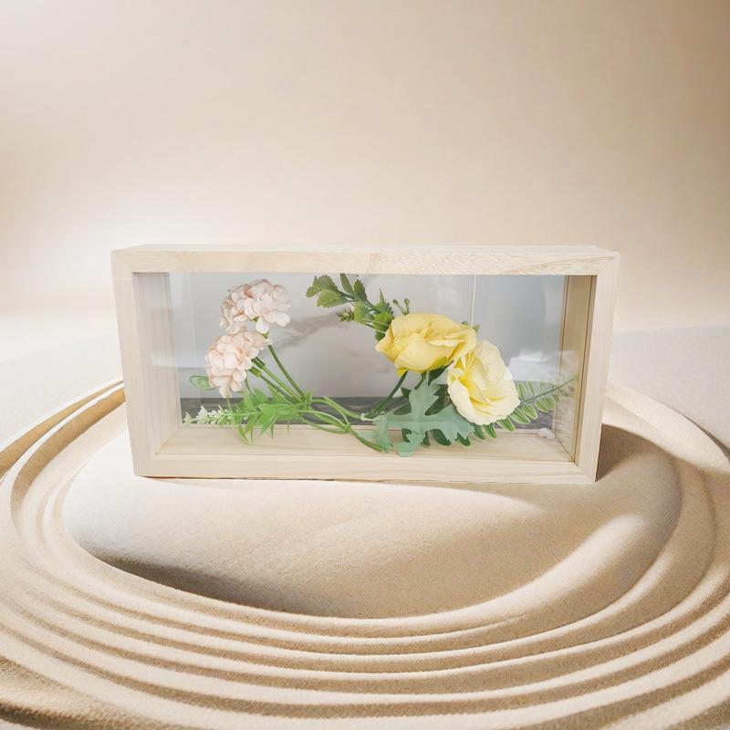 Handmade Solid Wood Clay Picture Frame for Creative Kindergarten DIY Projects