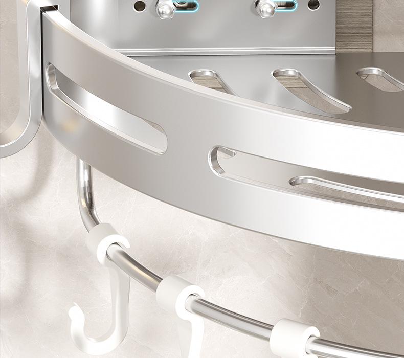 Punch-Free Wall-Mounted Bathroom Storage Shelf